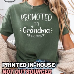 Custom Promoted to Grandma Shirt Comfort Colors Personalized Tee - Image 8