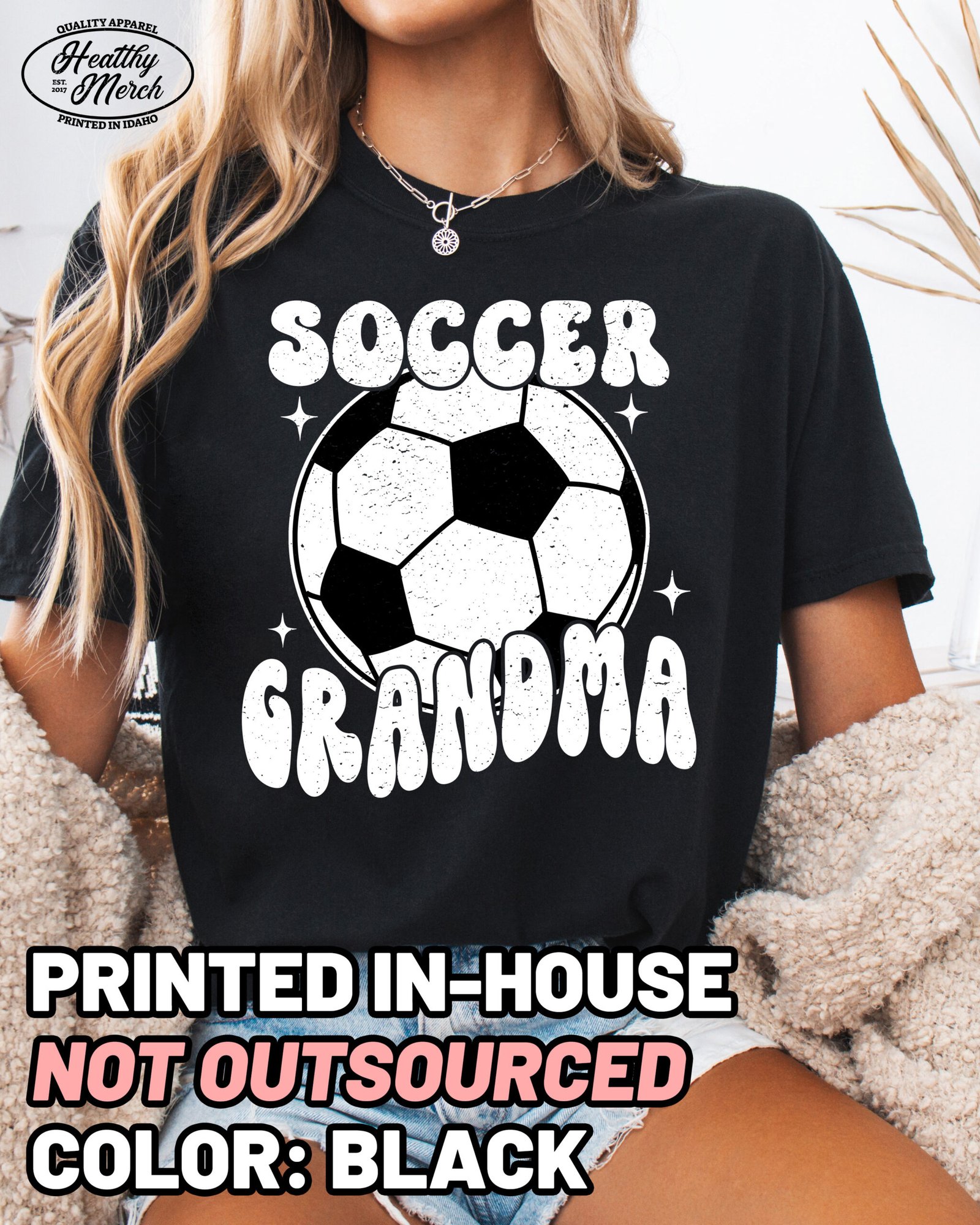 Retro Soccer Grandma Shirt Comfort Colors Tee - Image 7
