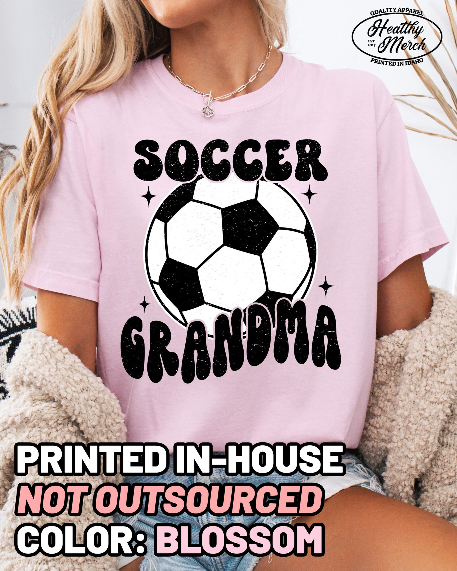 Retro Soccer Grandma Shirt Comfort Colors Tee - Image 9