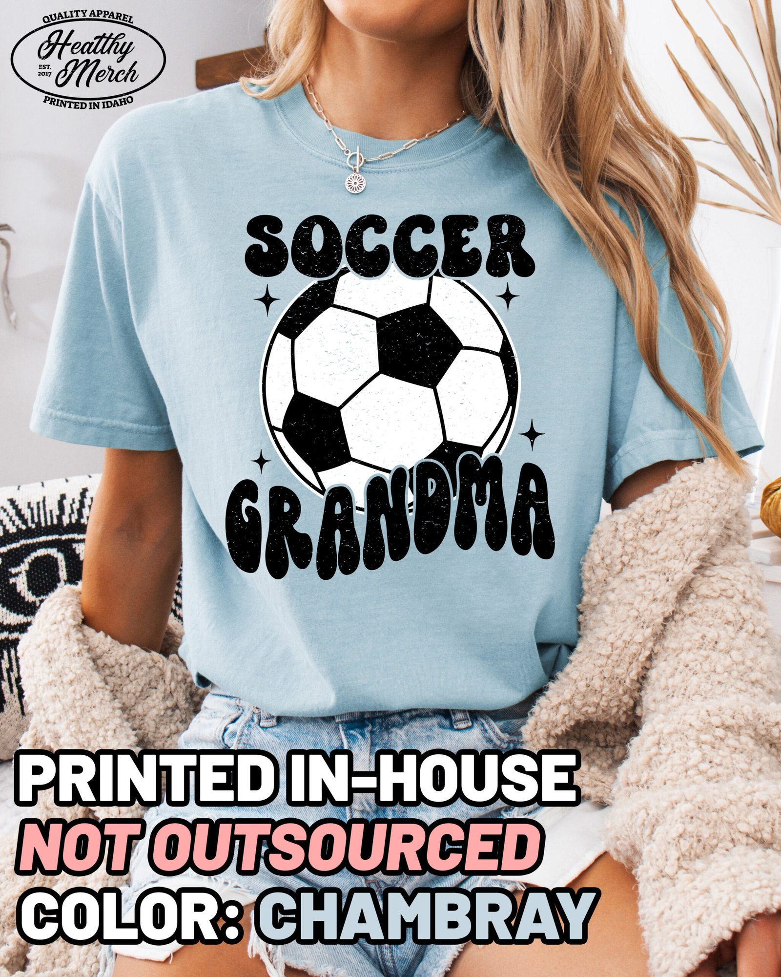 Retro Soccer Grandma Shirt Comfort Colors Tee - Image 8