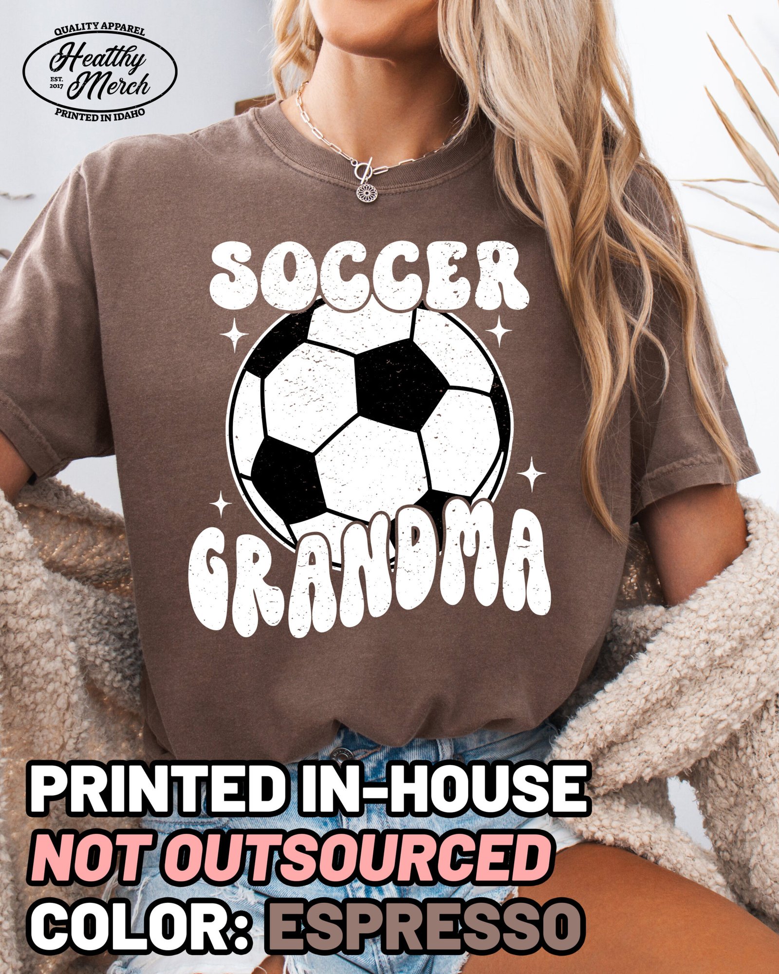 Retro Soccer Grandma Shirt Comfort Colors Tee - Image 5