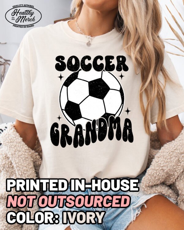 Retro Soccer Grandma Shirt Comfort Colors Tee