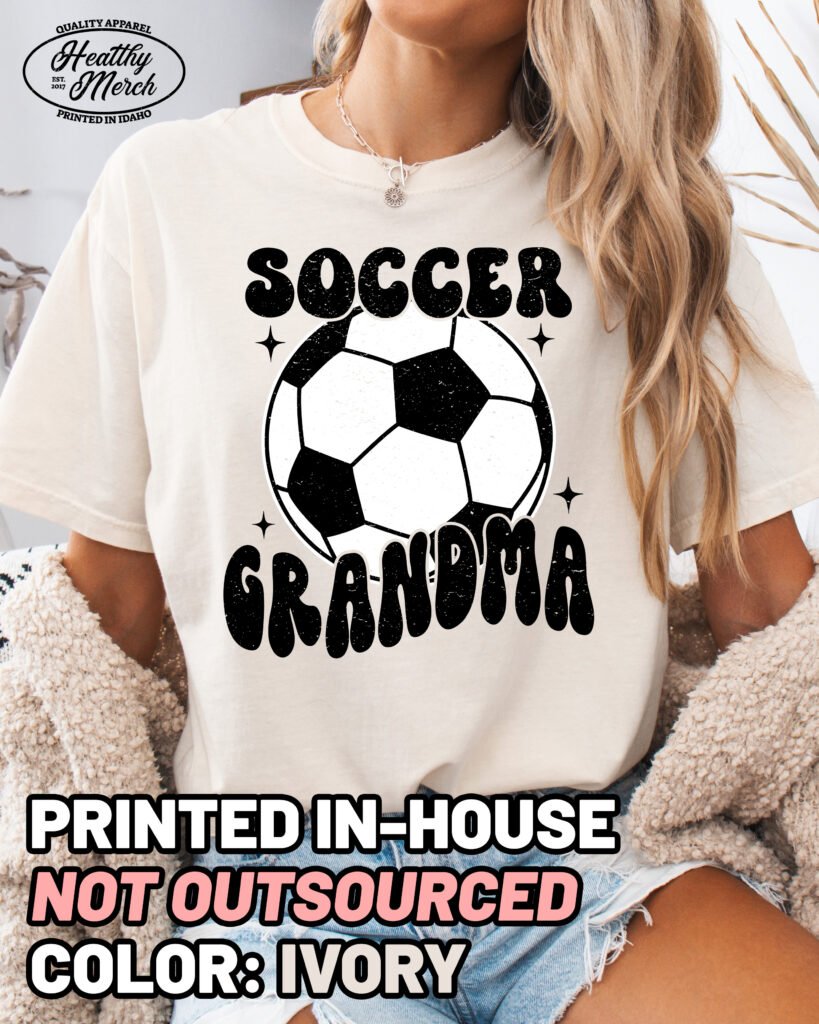 Retro Soccer Grandma Shirt Comfort Colors Tee