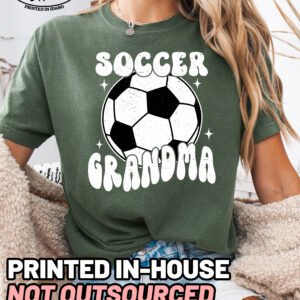 Retro Soccer Grandma Shirt Comfort Colors Tee - Image 4