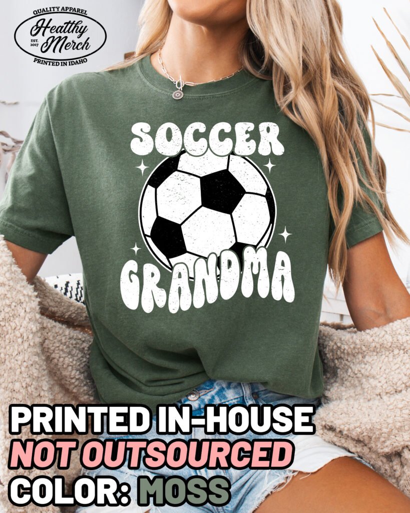 Retro Soccer Grandma Shirt Comfort Colors Tee