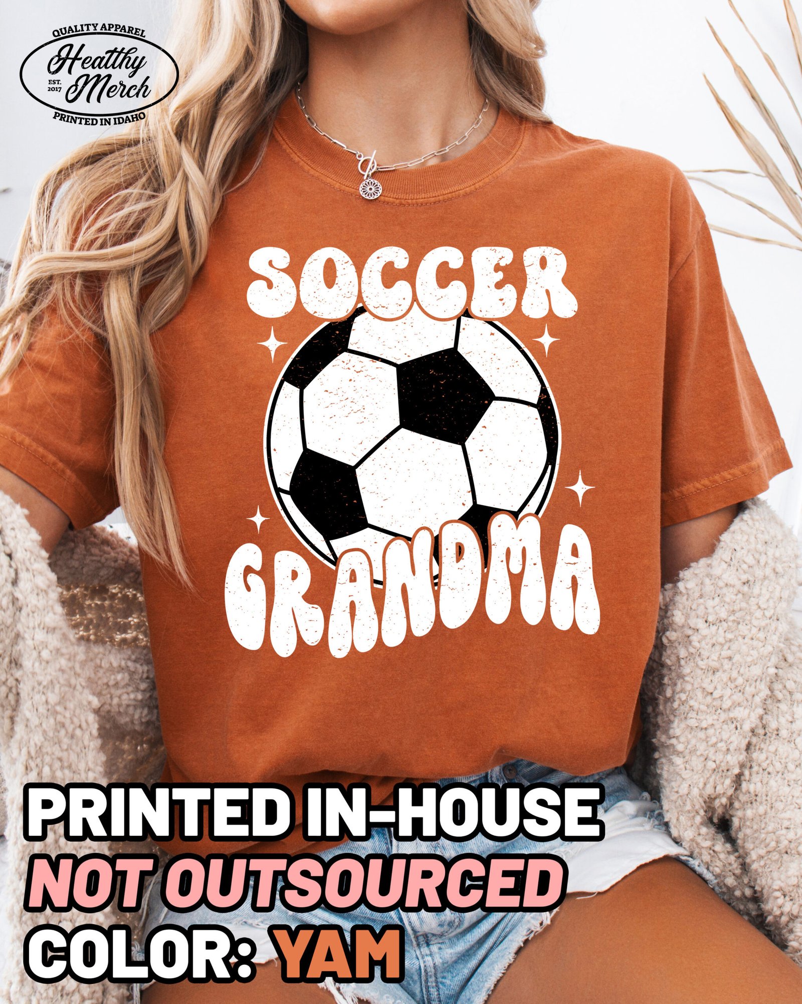 Retro Soccer Grandma Shirt Comfort Colors Tee - Image 11